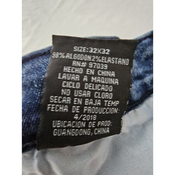 Demolition Mens Acid Bleach Wash Distressed Rocker Skater Jeans Size 32x32 - Picture 8 of 11